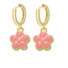 Fashion Dripping Flower Earrings Female Geometric Flower Metal Earrings Jewelry Wholesale