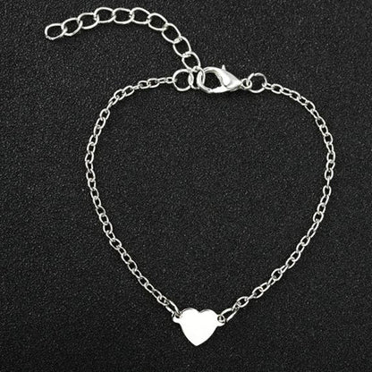 Fashion Heart Alloy Plating No Inlaid Women's Bracelets