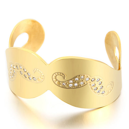 Fashion Personality Stainless Steel Beard Open Bracelet Jewelry Wholesale