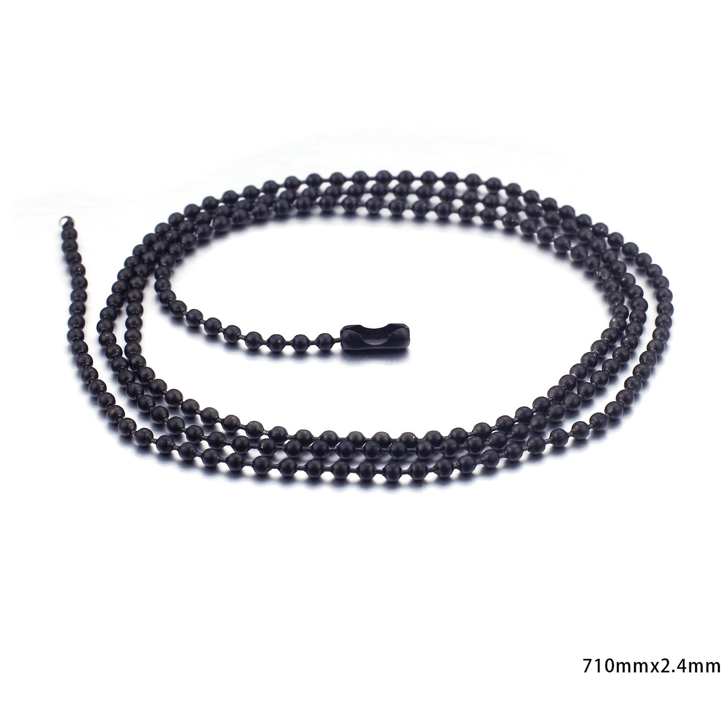 Round Bead Titanium Steel Chain Necklace Multi-specification Chain Stainless Steel Chain Wholesale