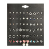 1 Set Lady Classic Style Heart Shape Flower Butterfly Inlay Alloy Artificial Gemstones Ear Studs