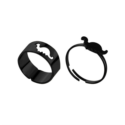 New Hollow Dinosaur Ring 2-piece Set European And American Creative Metal Opening Ring Set