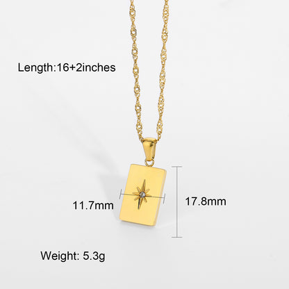 Simple Style Geometric Stainless Steel Plating Gold Plated Necklace