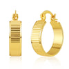 18k Classic Retro Earrings Plain Niche Design Minimalist Style Earrings