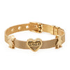 Korean Fashion Mesh Strap Bracelet For Boys And Girls Simple Heart-shaped Hollow Letter Mama Bracelet