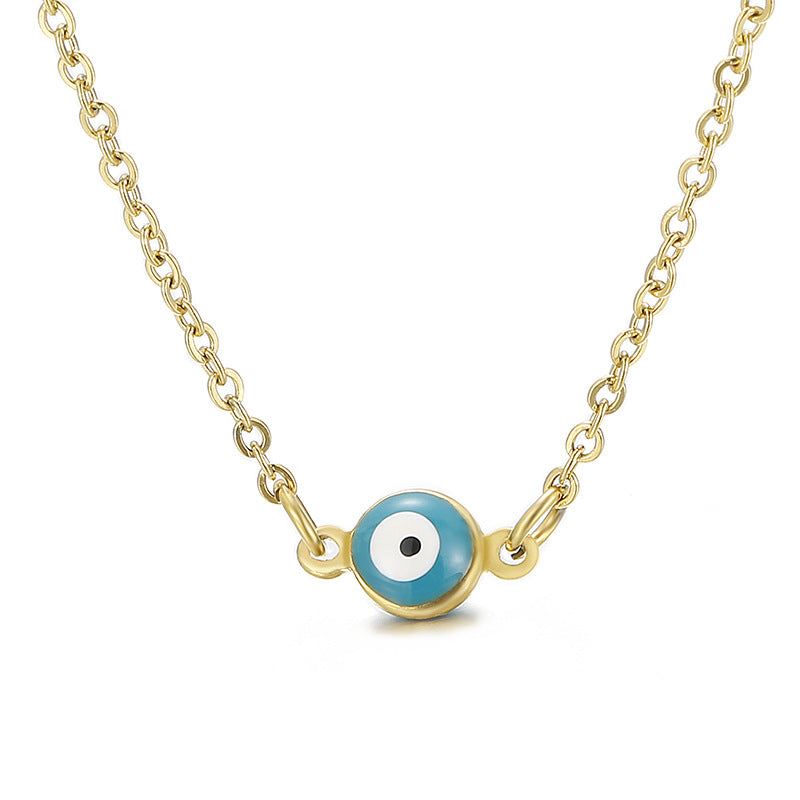 Blue Eye Necklace Stainless Steel Demon Eye Necklace Wholesale