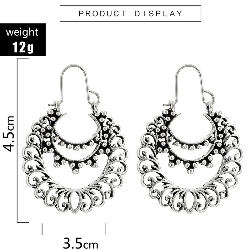 Retro Geometric Plating Alloy Earrings