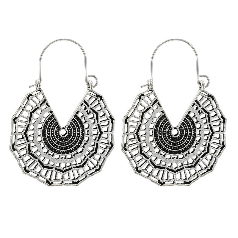 Retro Geometric Plating Alloy Earrings