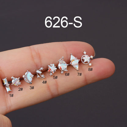 Ear Cartilage Rings & Studs Geometric 316 Stainless Steel  Copper Plating