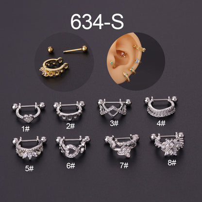 20g Stainless Steel Thin Rod Personalized Creative Ear Bone Stud European And American Foreign Trade Piercing Earrings Single