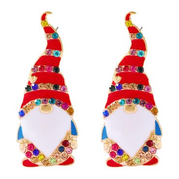 1 Pair Cute Christmas Tree Santa Claus Alloy Drop Earrings