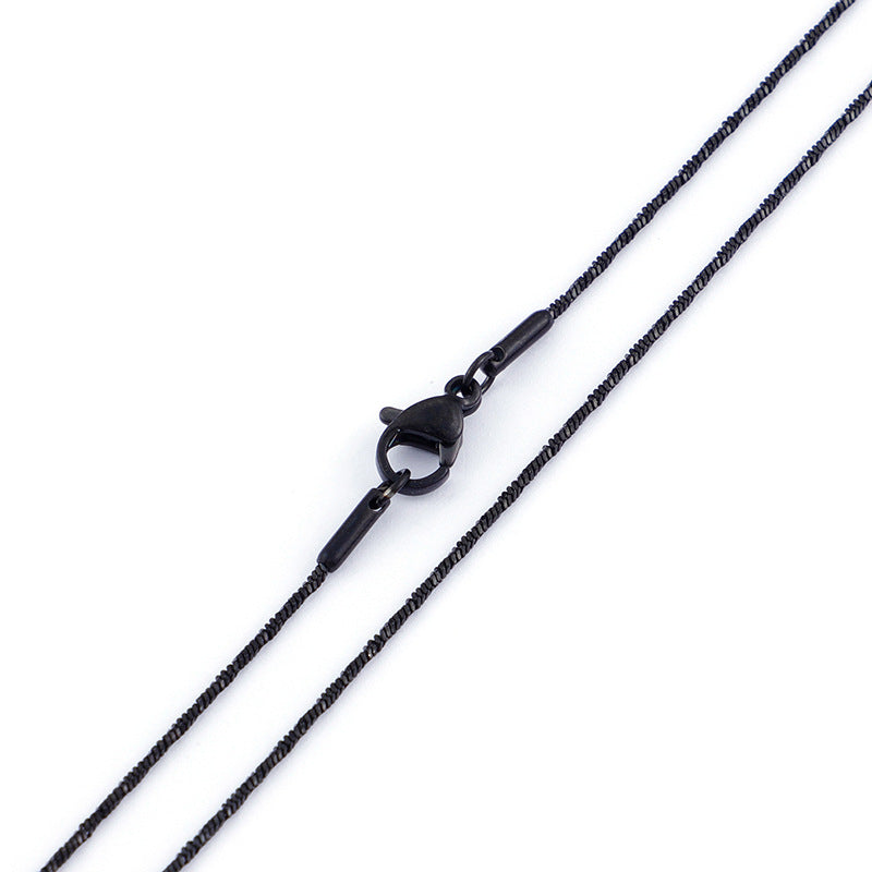 European And American New Style Stainless Steel Round Bone Chain Necklaces