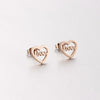 Simple Love Stainless Steel Earrings Wholesale Stainless Steel Fashion Cross-border Ear Jewelry