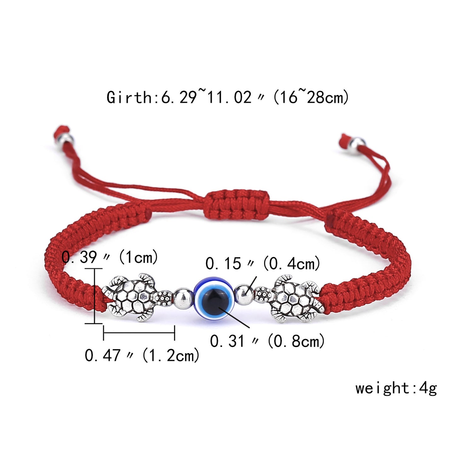 Fashion Adjustable Bracelet Creative New Blue Eye Bracelet Evil Eye Red Rope Braided Bracelet