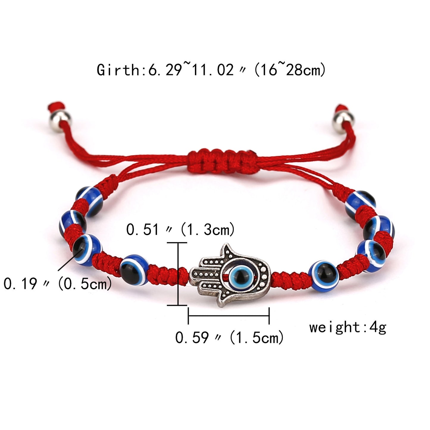 Fashion Adjustable Bracelet Creative New Blue Eye Bracelet Evil Eye Red Rope Braided Bracelet