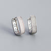 Yhe0387 European And American Micro Inlaid Zircon Ear Clip S925 Silver Ins Metallic U-shaped Full Diamond Ear Clip Silver Ear Jewelry Female