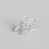 European And American Light Luxury S925 Sterling Silver Geometric Cone Diamond Ear Buckle Silver Earrings