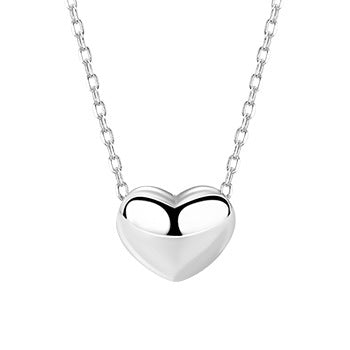 Korean Heart-shape S925 Silver Necklace Wholesale