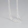 Fashion S925 Sterling Silver Double Layer Starry Rice Necklace Wholesale