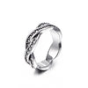 European And American Foreign Trade Men's And Women's Stainless Steel Small Round Bead Chain Micro Setting Ring Couple's Ring One Piece Wholesale