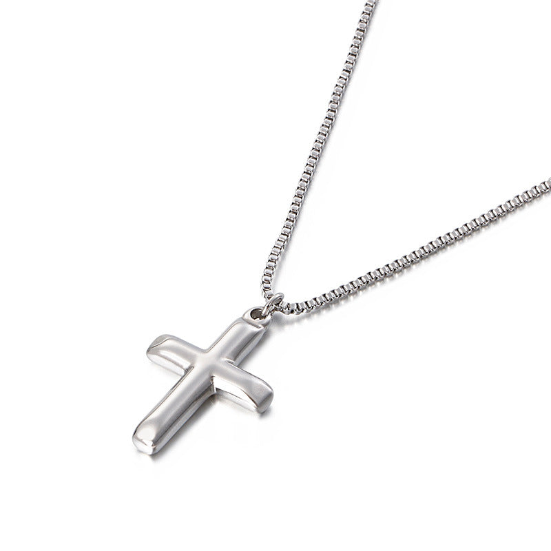 Internet Celebrity Ins Cold Style Simple Cross Necklace Women's Design Clavicle Chain Punk Cross Necklace