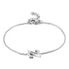 New 26 English Letters Diamond Fashion Personality Stainless Steel Bracelet