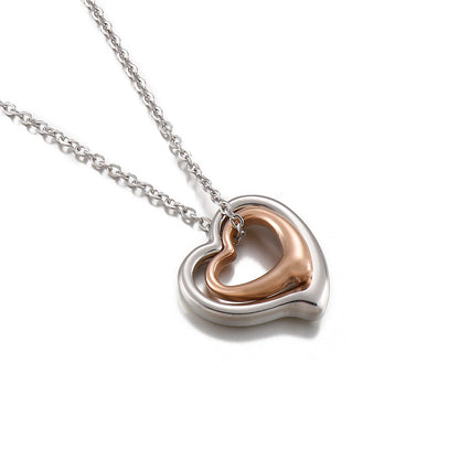 Jewelry Wholesale Clavicle Chain Fashion Heart-shaped Stainless Steel Necklace