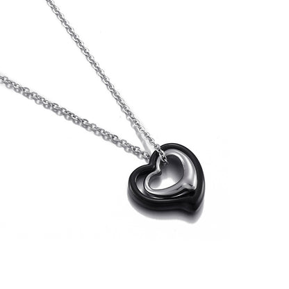 Jewelry Wholesale Clavicle Chain Fashion Heart-shaped Stainless Steel Necklace