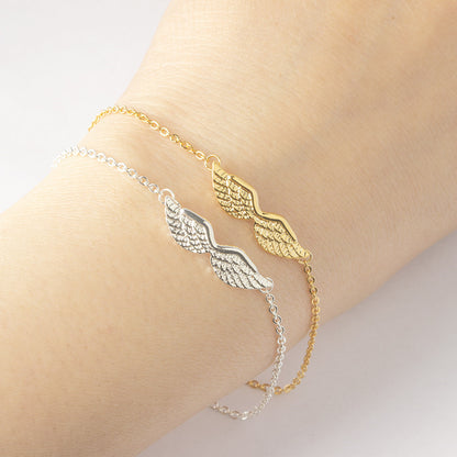 Simple Angel Wings Charm Stainless Steel  Bracelet Wholesale