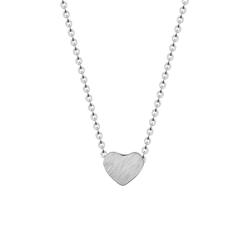 Heart Shaped Earrings Pendant Necklace Stainless Steel Jewelry