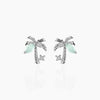 Beach Coconut Tree Earrings Copper Plated 18k Real Gold Earrings