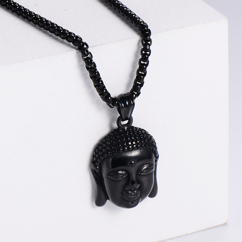 Chinese Style Buddhist Religious Jewelry Wholesale Buddha Portrait Men's Pendant Necklace