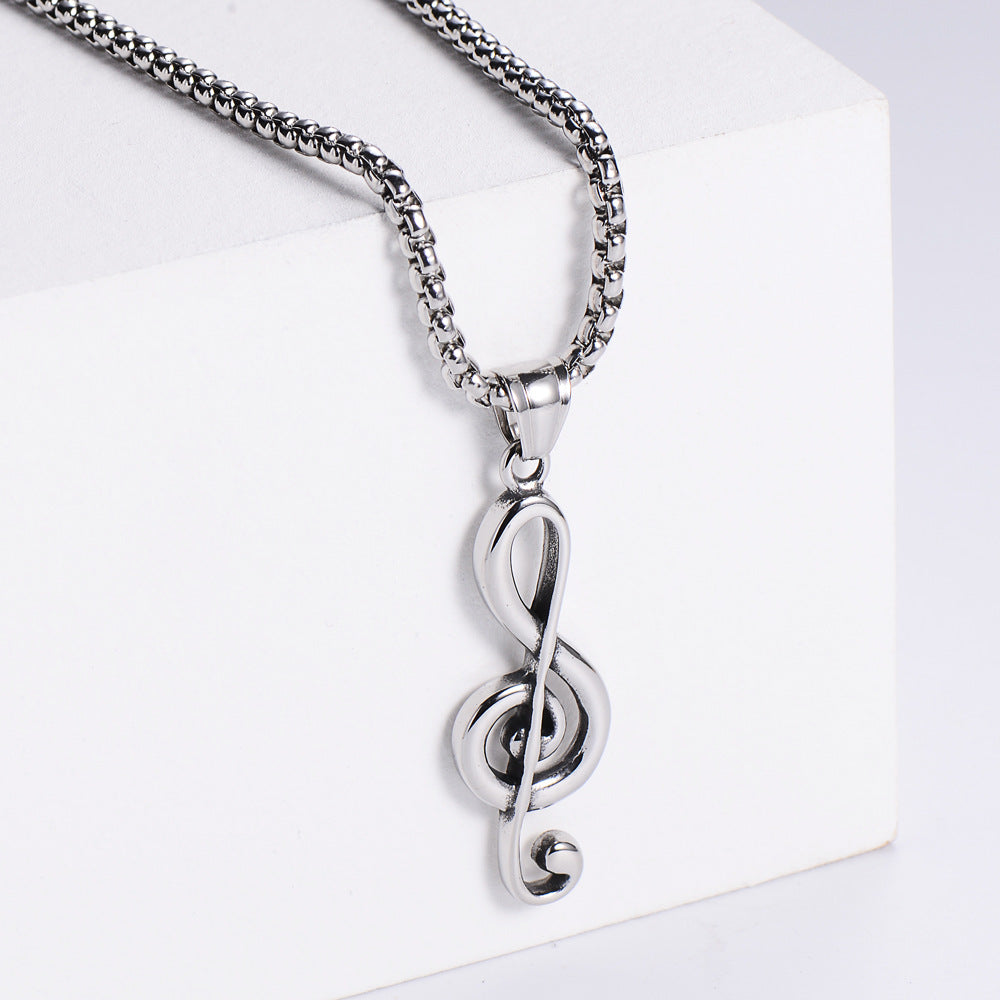 Aml Simple Japanese And Korean Style Electroplating Music Symbol Symbol Men And Women Musical Note Ornament Gift