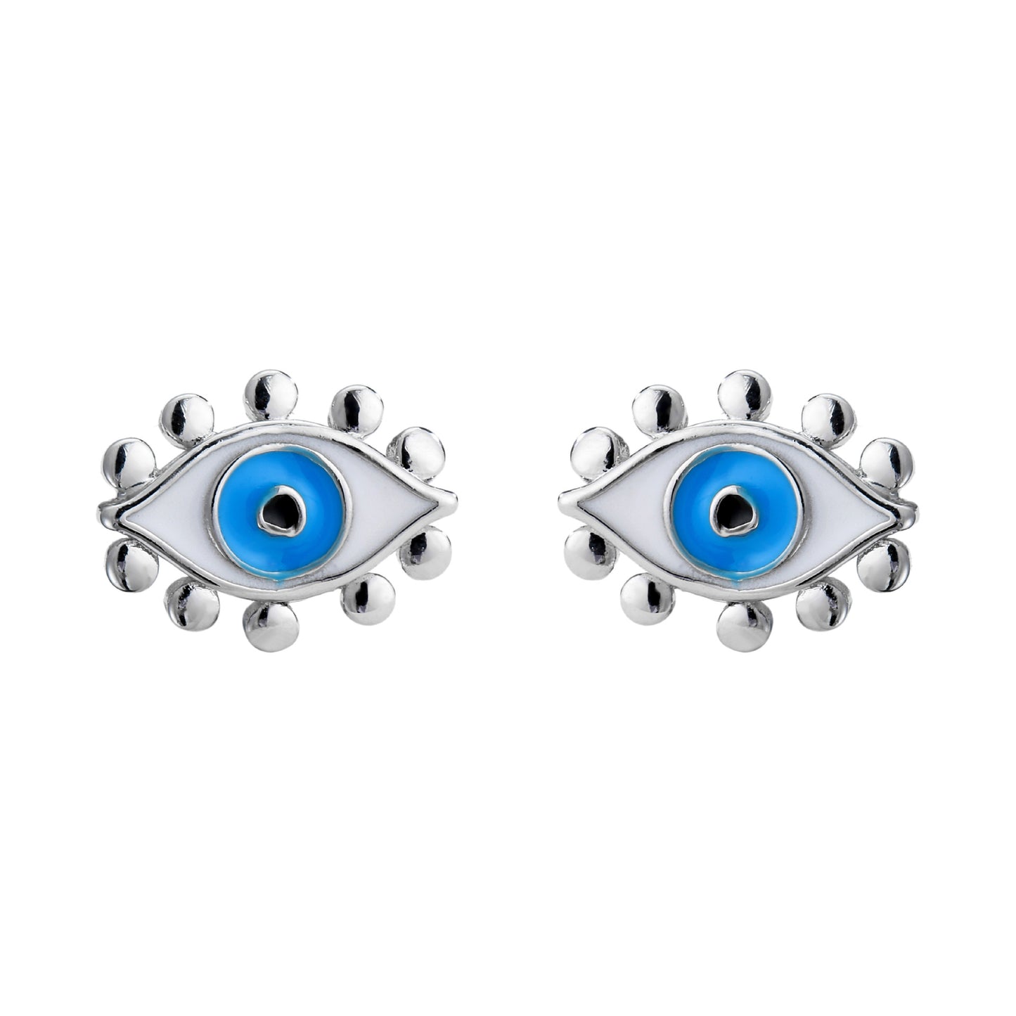 Hecheng Ornament Dripping Oil Eye Stud Earrings European And American Style Personalized Women's Stud Earrings Ornament Accessories