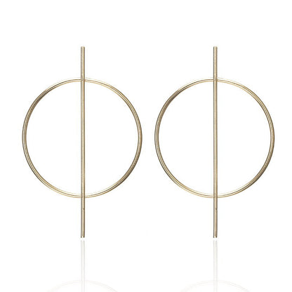 Simple Style Geometric Plating Alloy No Inlaid Earrings