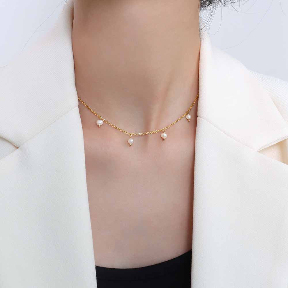 Fashion Geometric Titanium Steel Plating Necklace