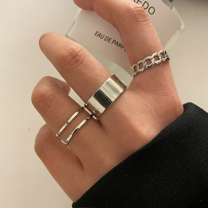 Hip-hop Wide Chain Open Ring Wholesale