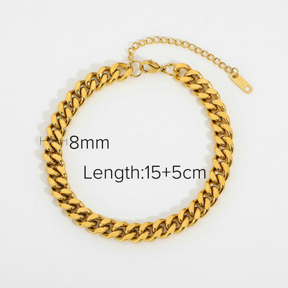 Fashion Stainless Steel Plating No Inlaid Gold Plated Bracelets