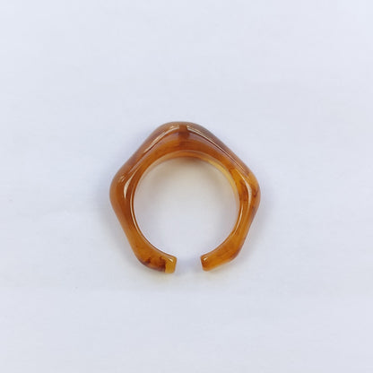 European And American Color Resin Cold Wind Ring Transparent Color Ring Acrylic