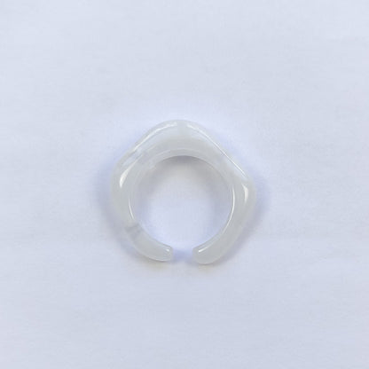 European And American Color Resin Cold Wind Ring Transparent Color Ring Acrylic