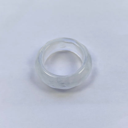 European And American Color Resin Cold Wind Ring Transparent Color Ring Acrylic