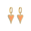 Retro Micro-inlaid Zircon Oil Drop Color Heart Starfish Lightning Earrings