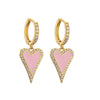 Retro Micro-inlaid Zircon Oil Drop Color Heart Starfish Lightning Earrings