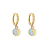 Retro Micro-inlaid Zircon Oil Drop Color Heart Starfish Lightning Earrings