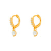 Fashion Drop-shaped Earrings European And American Trend Round Zircon Earrings Women