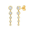 Chain Diamond Earrings Creative Zircon Micro Inlaid Earrings Accessories