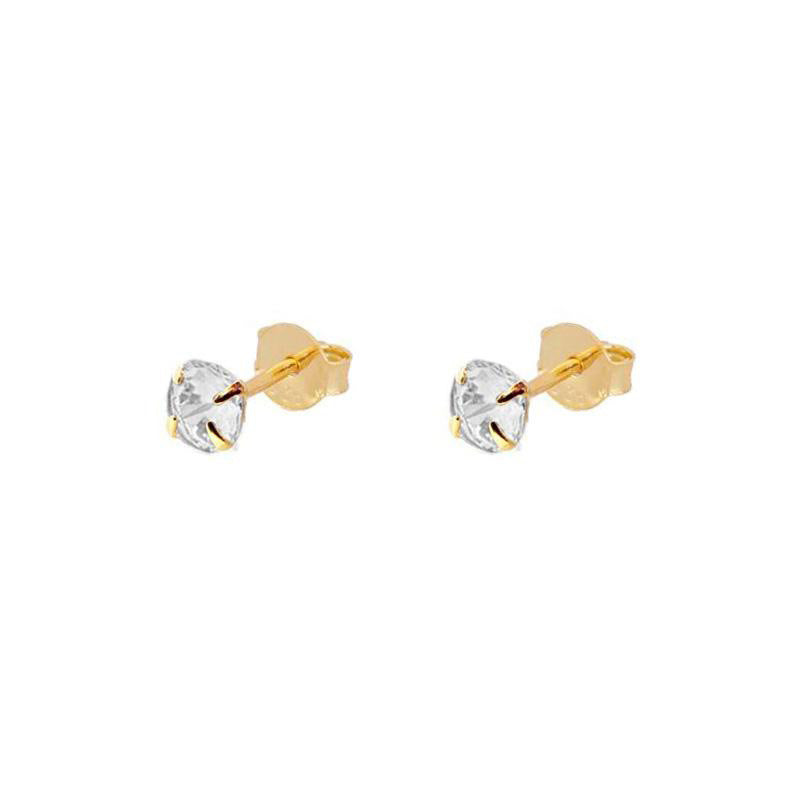 Fashion Simple Multicolor Zircon Four Claw Earrings