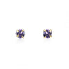 Fashion Simple Multicolor Zircon Four Claw Earrings