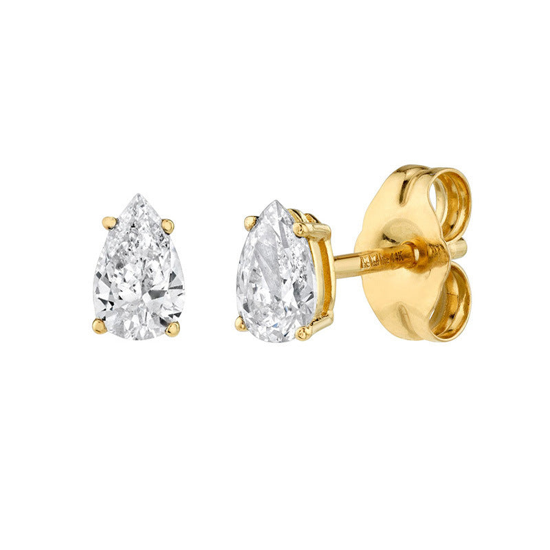 European And American Drop-shaped Zircon Earrings Fashion Earrings