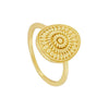 New Copper-plated 18k Gold Retro Round Eye Ring Wholesale